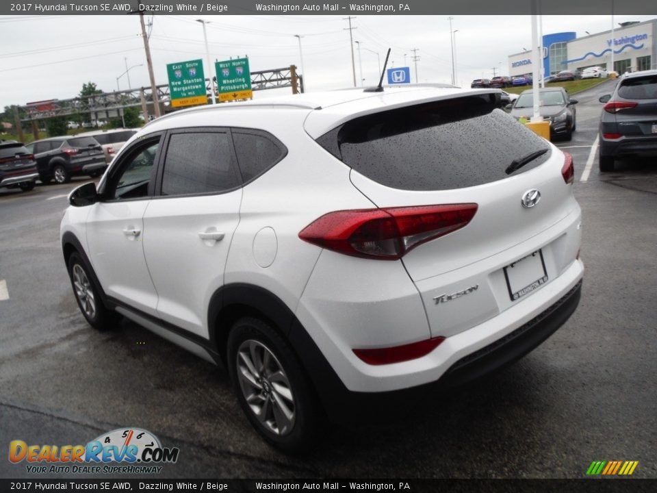 2017 Hyundai Tucson SE AWD Dazzling White / Beige Photo #7