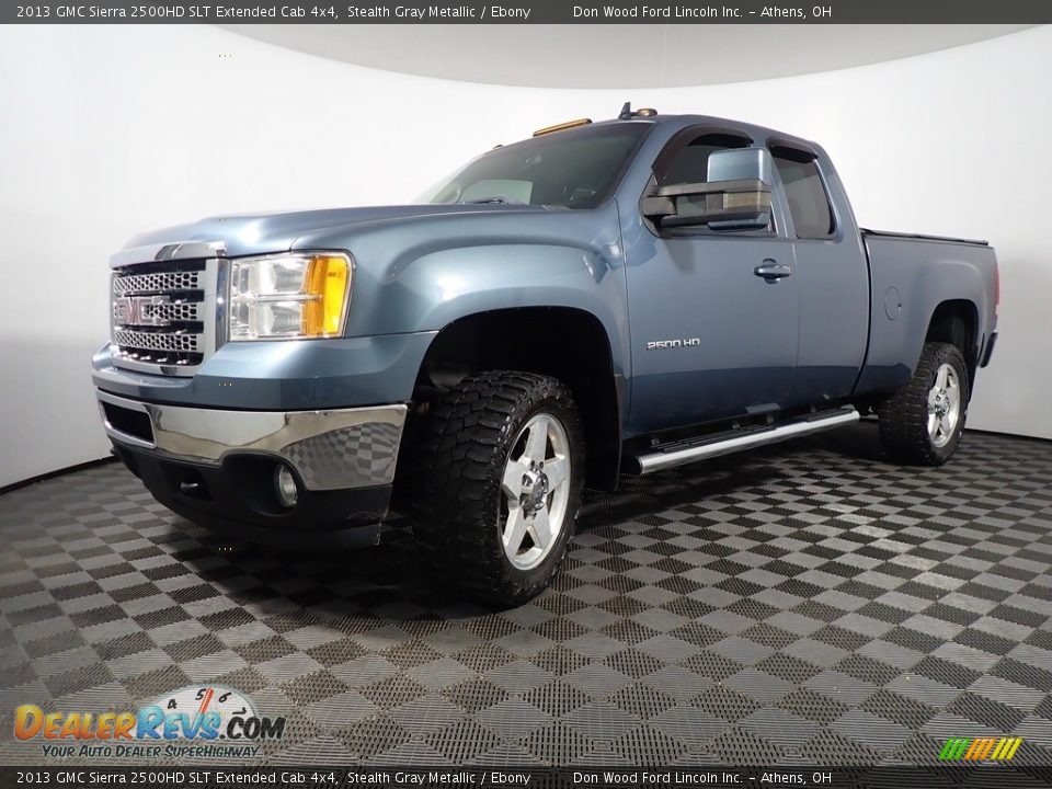 2013 GMC Sierra 2500HD SLT Extended Cab 4x4 Stealth Gray Metallic / Ebony Photo #7