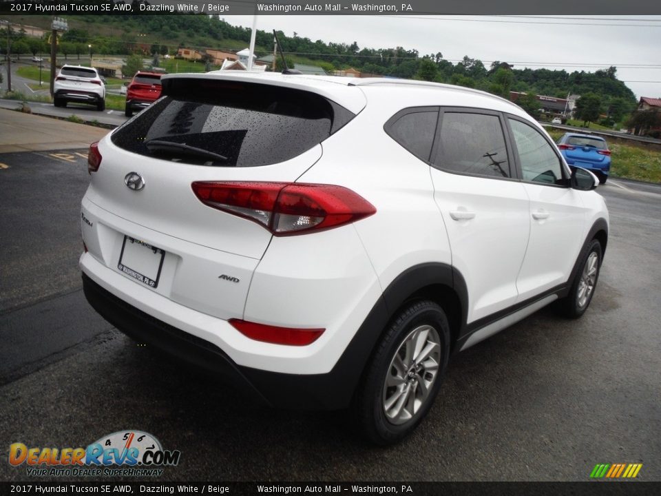 2017 Hyundai Tucson SE AWD Dazzling White / Beige Photo #9