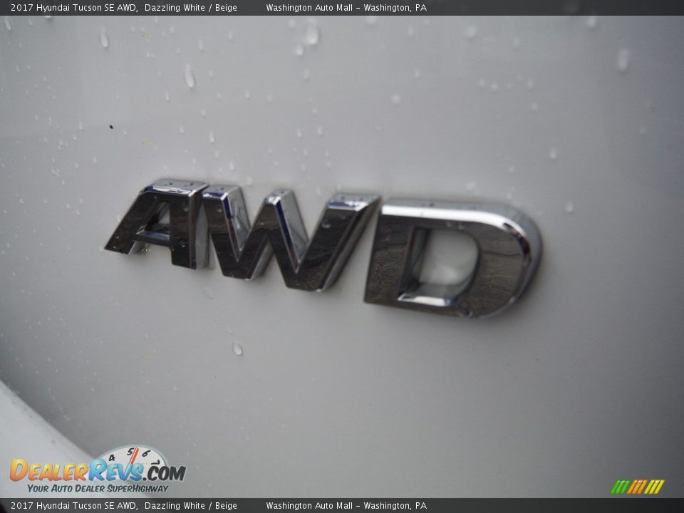 2017 Hyundai Tucson SE AWD Dazzling White / Beige Photo #10