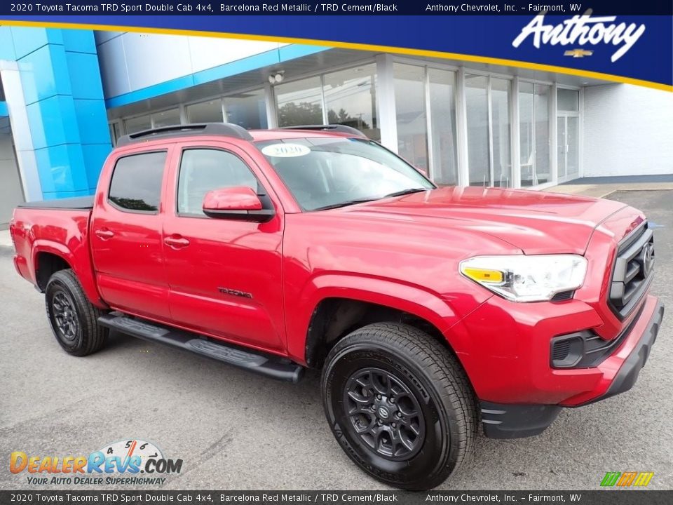 2020 Toyota Tacoma TRD Sport Double Cab 4x4 Barcelona Red Metallic / TRD Cement/Black Photo #1