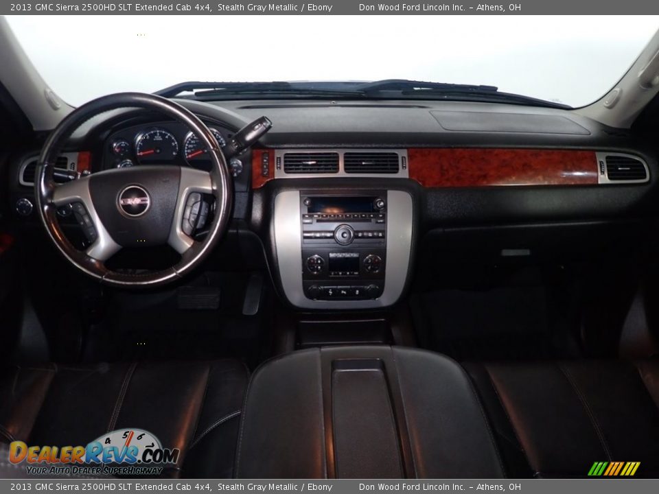 Dashboard of 2013 GMC Sierra 2500HD SLT Extended Cab 4x4 Photo #22