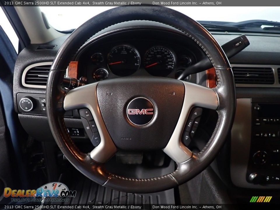 2013 GMC Sierra 2500HD SLT Extended Cab 4x4 Steering Wheel Photo #25
