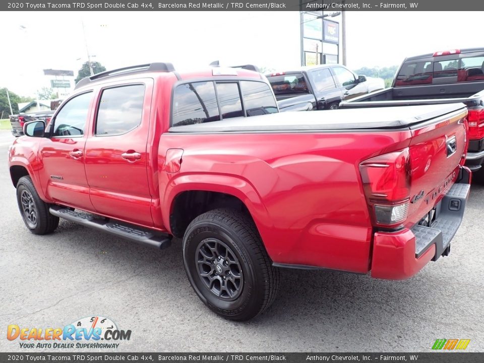 2020 Toyota Tacoma TRD Sport Double Cab 4x4 Barcelona Red Metallic / TRD Cement/Black Photo #6