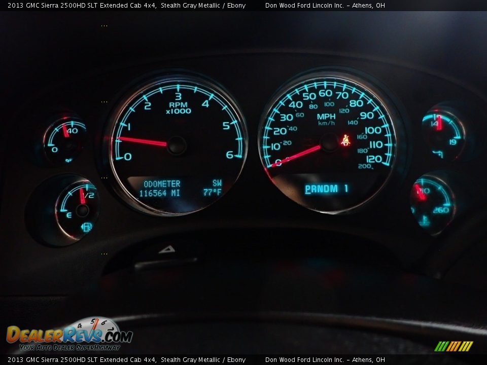 2013 GMC Sierra 2500HD SLT Extended Cab 4x4 Gauges Photo #26