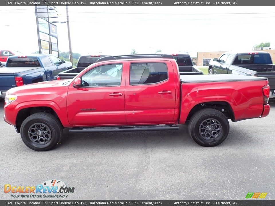 2020 Toyota Tacoma TRD Sport Double Cab 4x4 Barcelona Red Metallic / TRD Cement/Black Photo #7