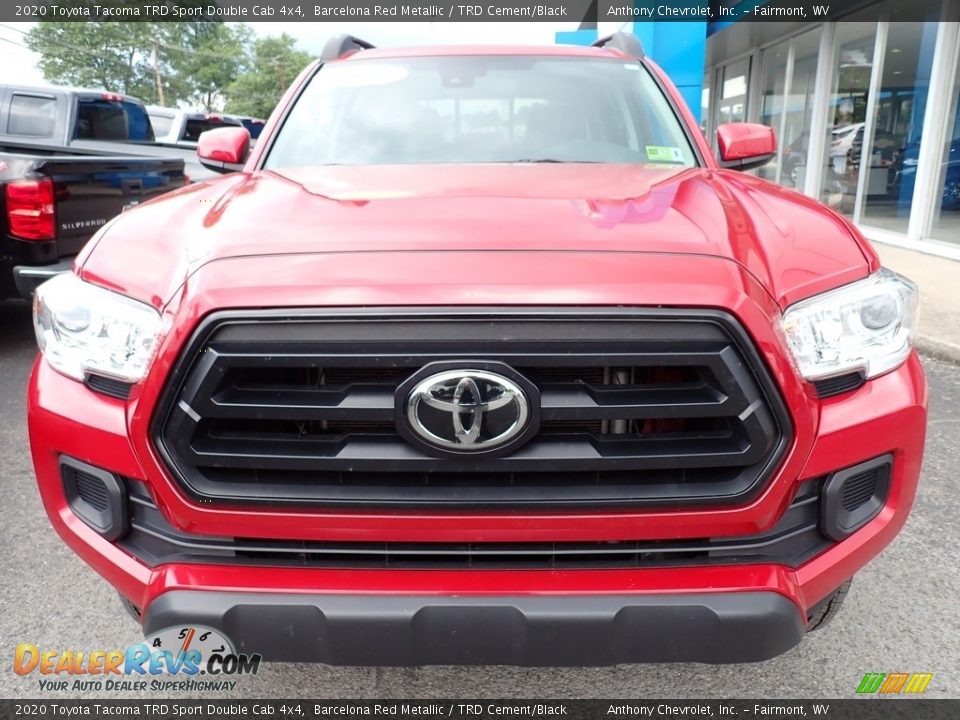 2020 Toyota Tacoma TRD Sport Double Cab 4x4 Barcelona Red Metallic / TRD Cement/Black Photo #9