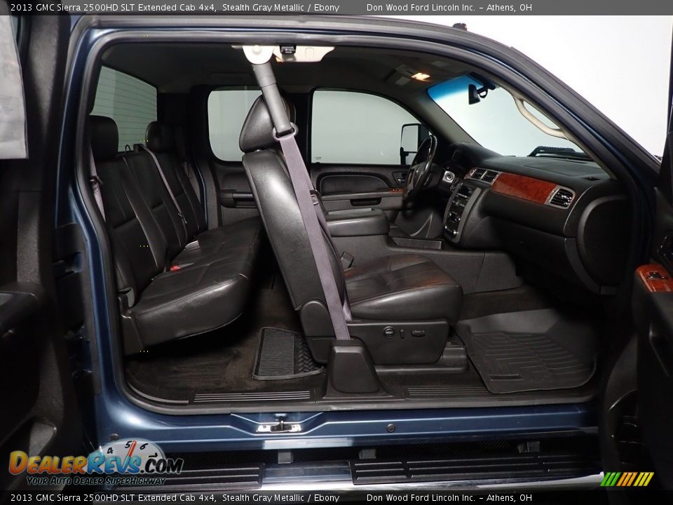 Ebony Interior - 2013 GMC Sierra 2500HD SLT Extended Cab 4x4 Photo #35