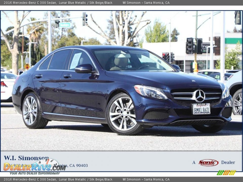 2016 Mercedes-Benz C 300 Sedan Lunar Blue Metallic / Silk Beige/Black Photo #1