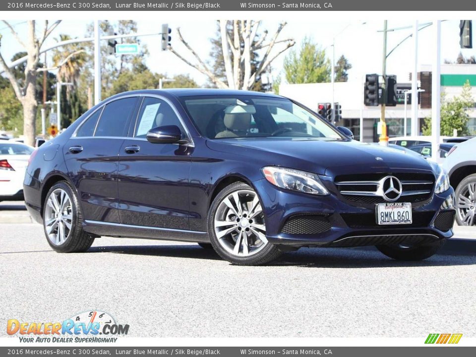 2016 Mercedes-Benz C 300 Sedan Lunar Blue Metallic / Silk Beige/Black Photo #2