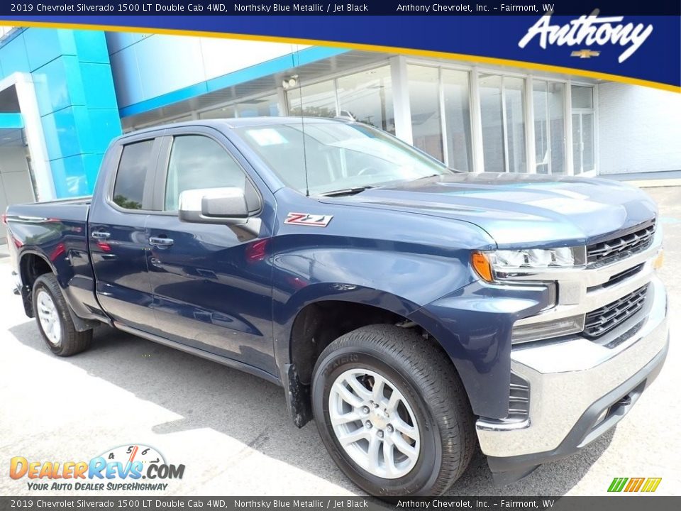 2019 Chevrolet Silverado 1500 LT Double Cab 4WD Northsky Blue Metallic / Jet Black Photo #1