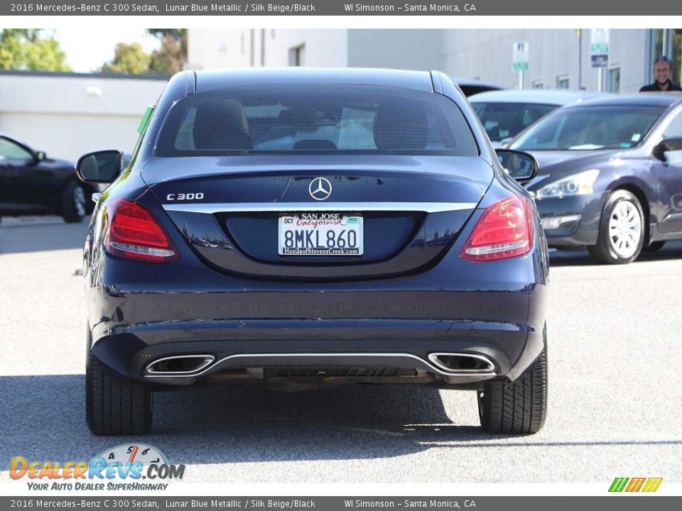 2016 Mercedes-Benz C 300 Sedan Lunar Blue Metallic / Silk Beige/Black Photo #8