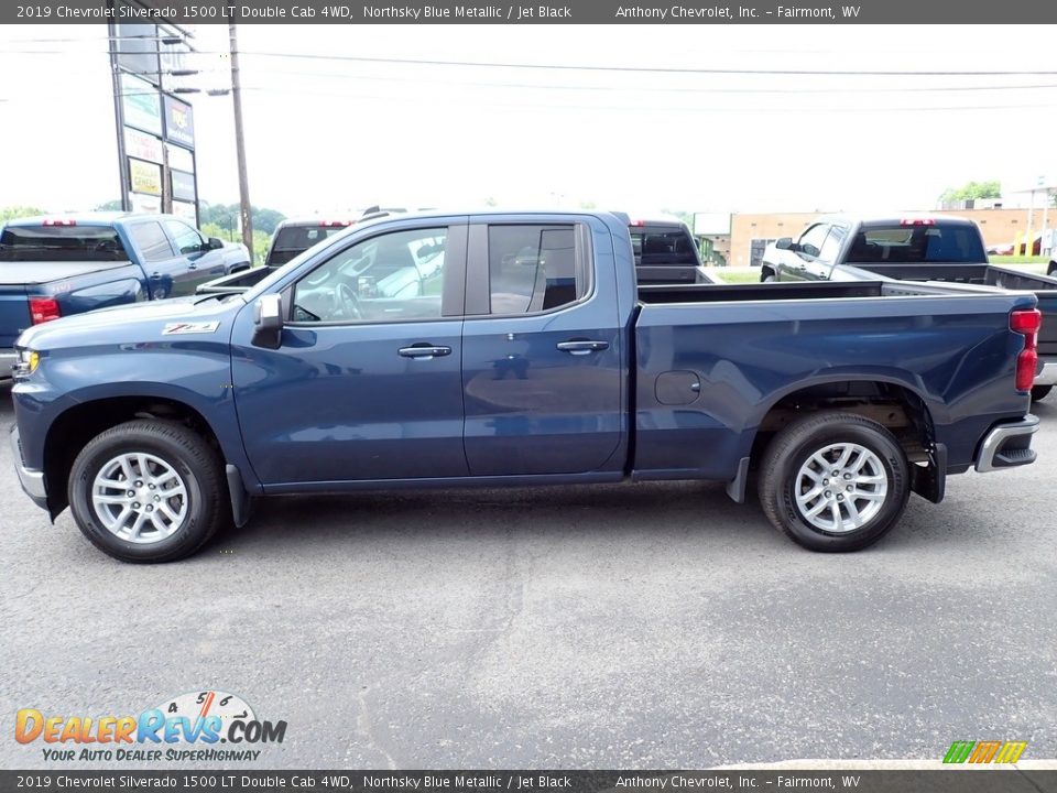 2019 Chevrolet Silverado 1500 LT Double Cab 4WD Northsky Blue Metallic / Jet Black Photo #6