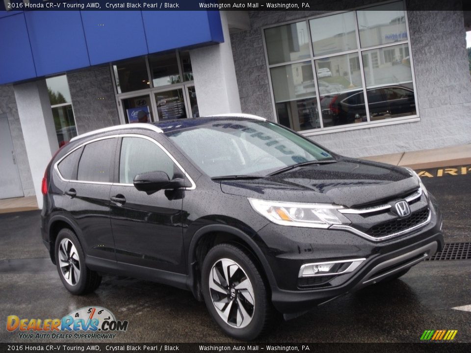 2016 Honda CR-V Touring AWD Crystal Black Pearl / Black Photo #1