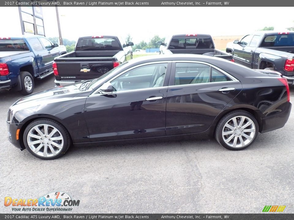 2017 Cadillac ATS Luxury AWD Black Raven / Light Platinum w/Jet Black Accents Photo #7