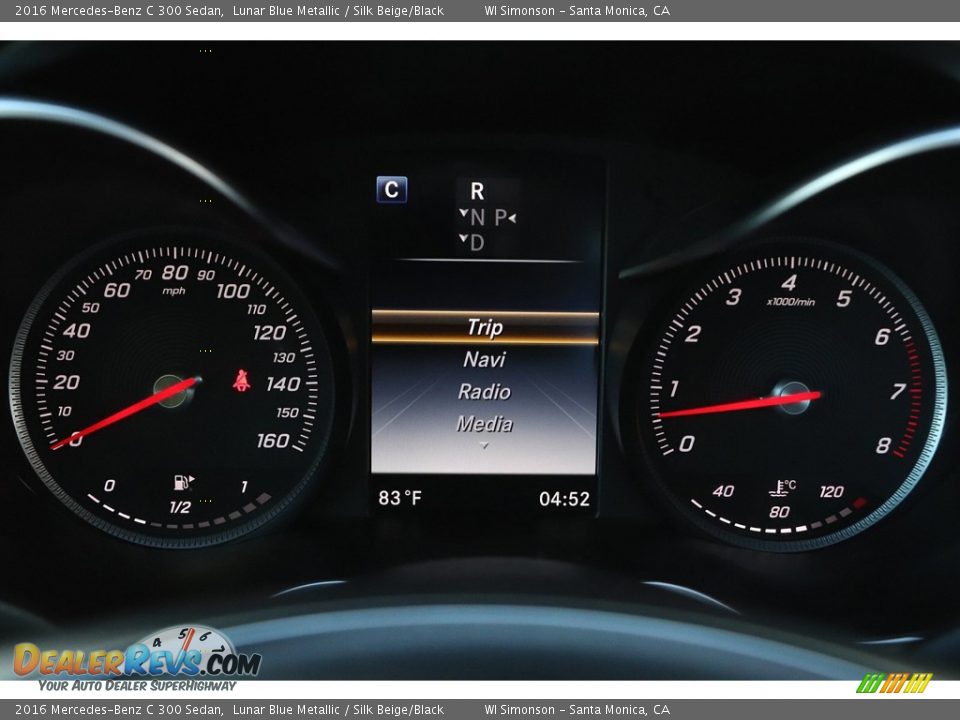 2016 Mercedes-Benz C 300 Sedan Lunar Blue Metallic / Silk Beige/Black Photo #36