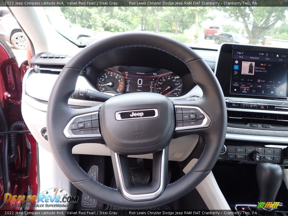 2022 Jeep Compass Latitude 4x4 Velvet Red Pearl / Steel Gray Photo #19