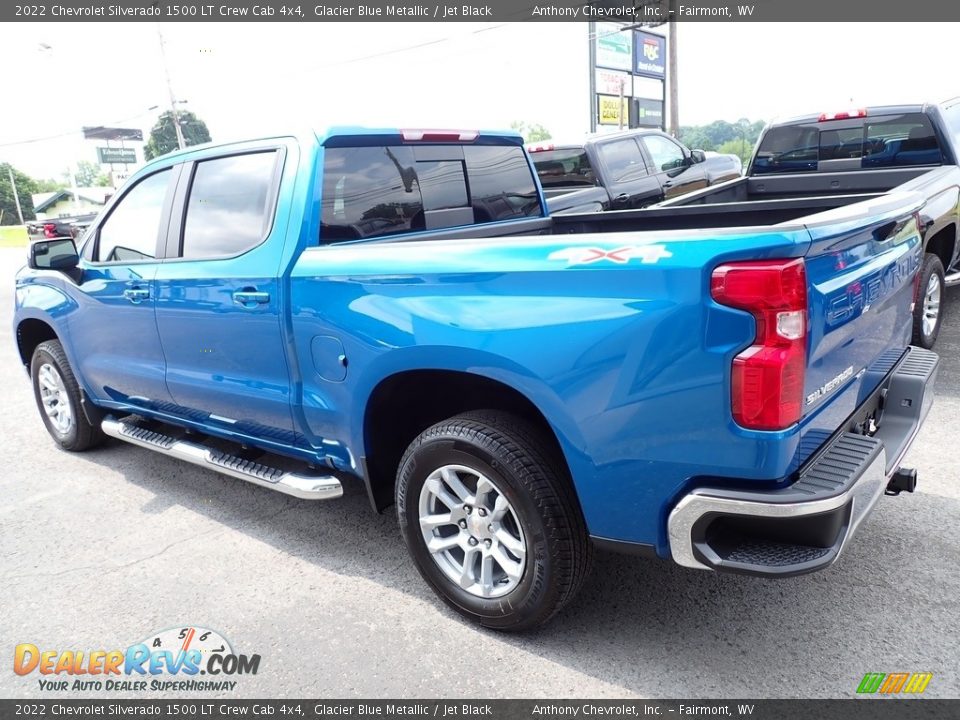 2022 Chevrolet Silverado 1500 LT Crew Cab 4x4 Glacier Blue Metallic / Jet Black Photo #5