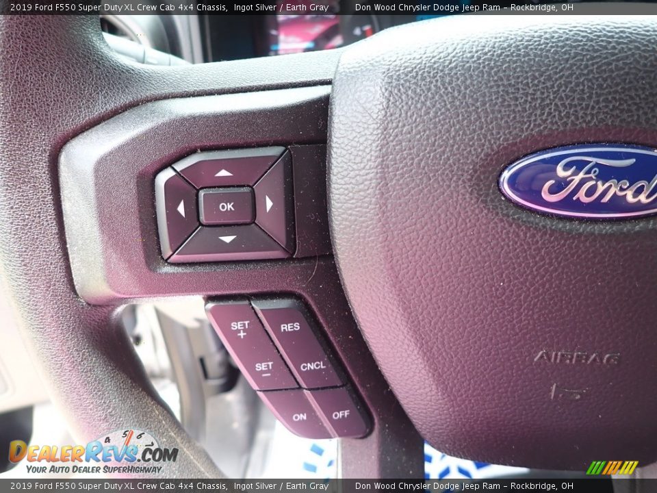 2019 Ford F550 Super Duty XL Crew Cab 4x4 Chassis Ingot Silver / Earth Gray Photo #12