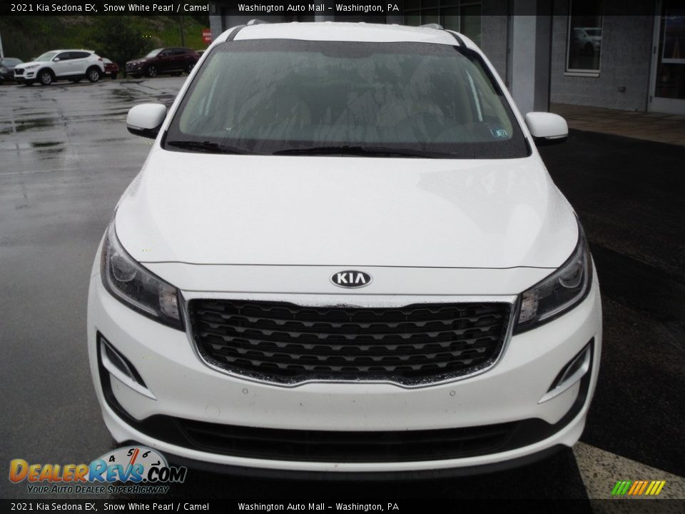 2021 Kia Sedona EX Snow White Pearl / Camel Photo #4