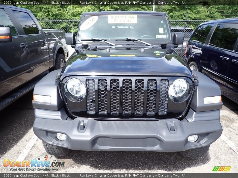 2020 Jeep Gladiator Sport 4x4 Black / Black Photo #2