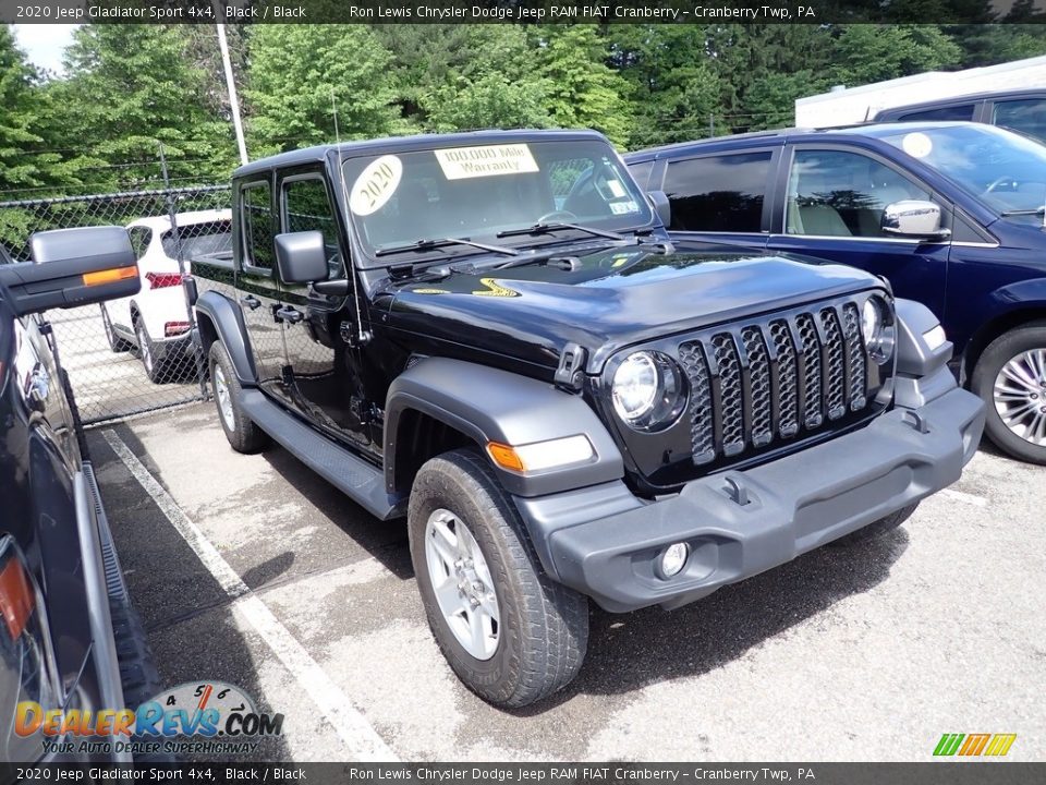 2020 Jeep Gladiator Sport 4x4 Black / Black Photo #3