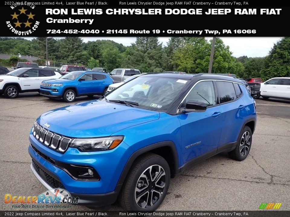 2022 Jeep Compass Limited 4x4 Laser Blue Pearl / Black Photo #1