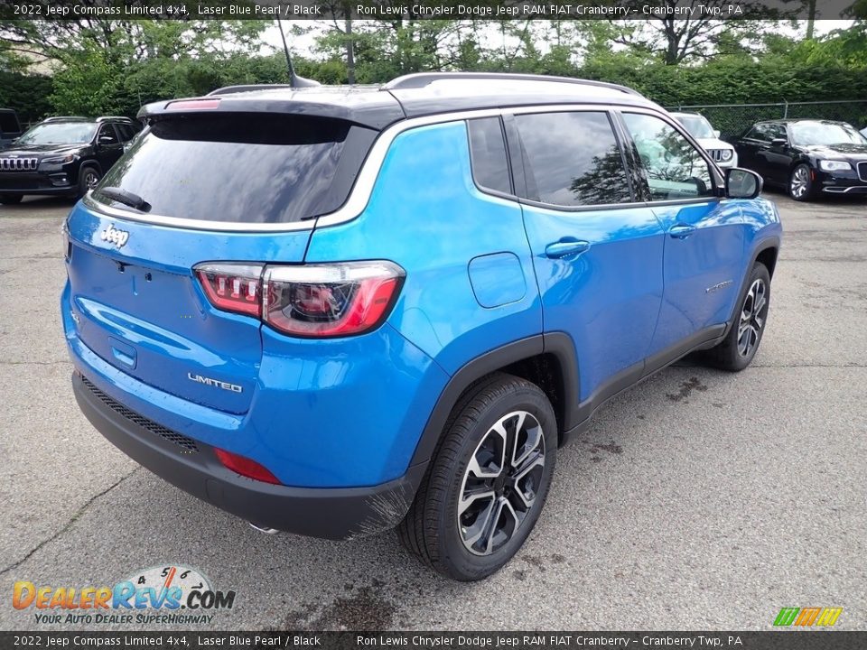 2022 Jeep Compass Limited 4x4 Laser Blue Pearl / Black Photo #5