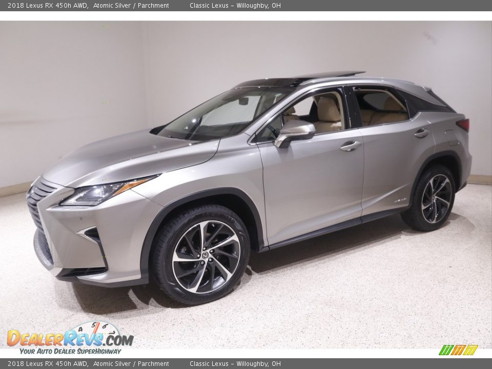 2018 Lexus RX 450h AWD Atomic Silver / Parchment Photo #3