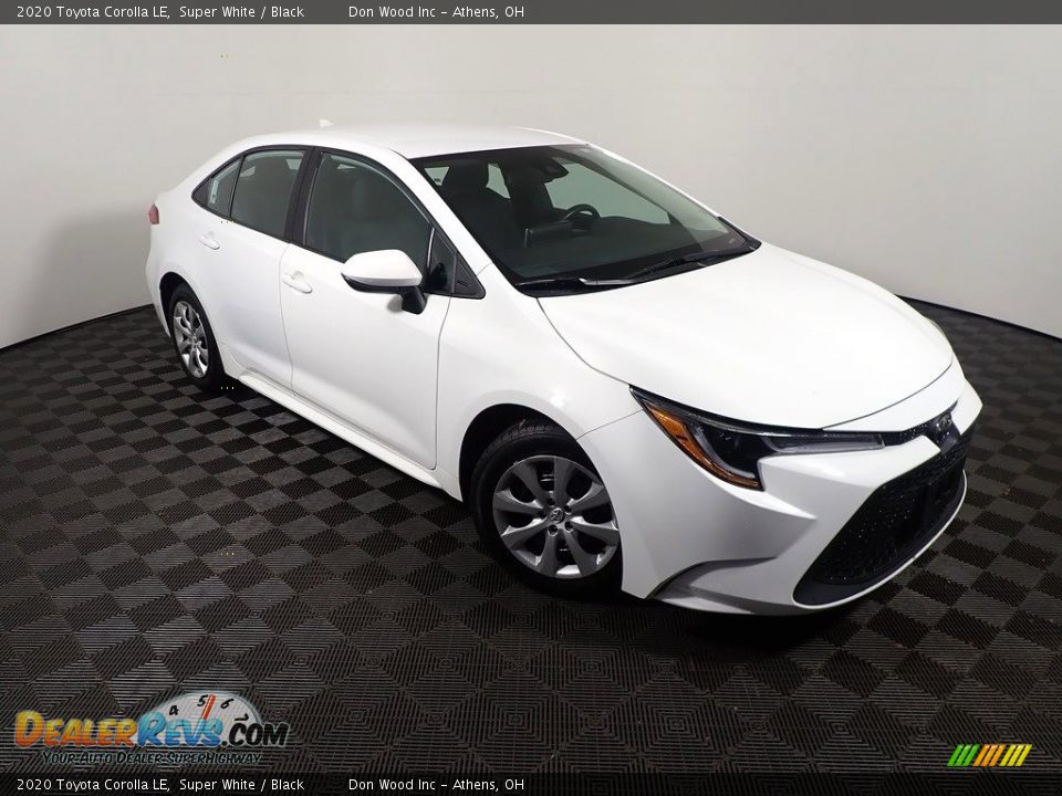 2020 Toyota Corolla LE Super White / Black Photo #3