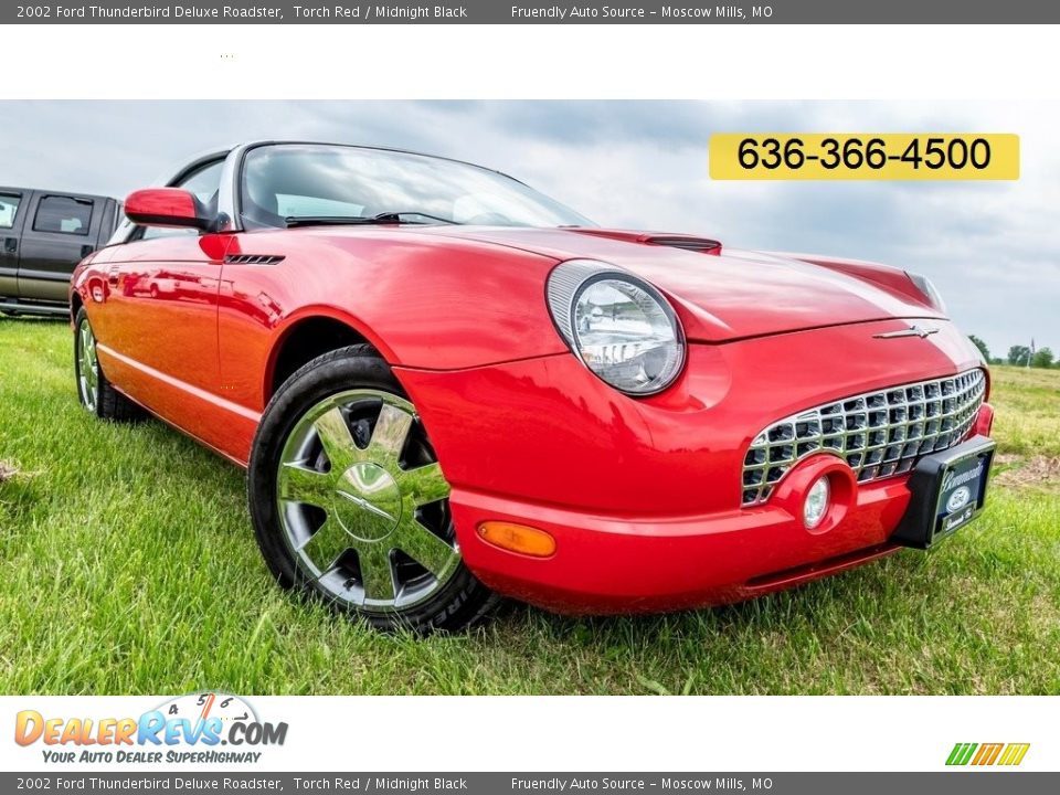 2002 Ford Thunderbird Deluxe Roadster Torch Red / Midnight Black Photo #1