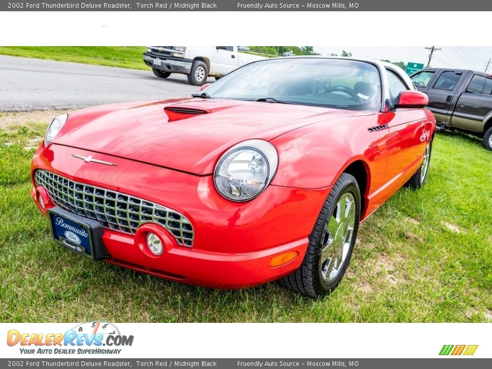 2002 Ford Thunderbird Deluxe Roadster Torch Red / Midnight Black Photo #6