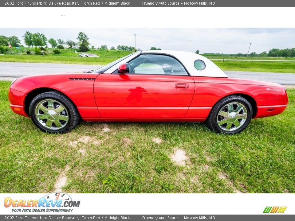 2002 Ford Thunderbird Deluxe Roadster Torch Red / Midnight Black Photo #7