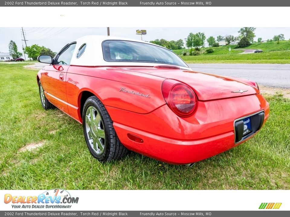 2002 Ford Thunderbird Deluxe Roadster Torch Red / Midnight Black Photo #11
