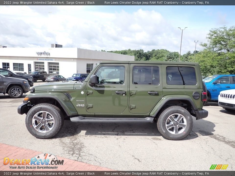 2022 Jeep Wrangler Unlimited Sahara 4x4 Sarge Green / Black Photo #2