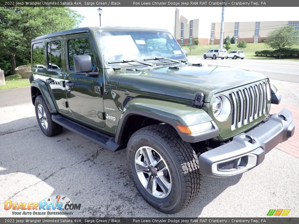 2022 Jeep Wrangler Unlimited Sahara 4x4 Sarge Green / Black Photo #7