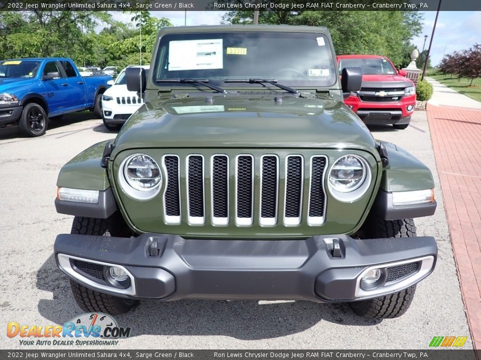 2022 Jeep Wrangler Unlimited Sahara 4x4 Sarge Green / Black Photo #8