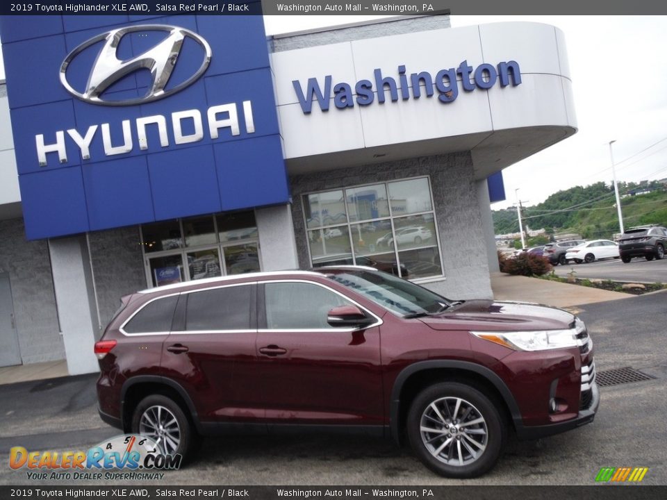 2019 Toyota Highlander XLE AWD Salsa Red Pearl / Black Photo #2