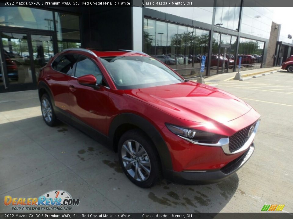 2022 Mazda CX-30 S Premium AWD Soul Red Crystal Metallic / White Photo #1