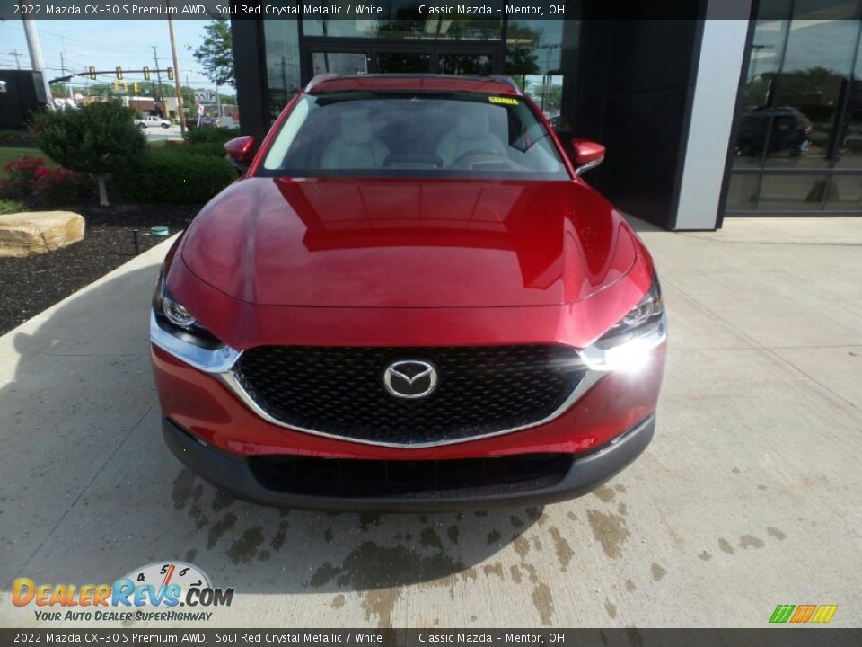 2022 Mazda CX-30 S Premium AWD Soul Red Crystal Metallic / White Photo #2