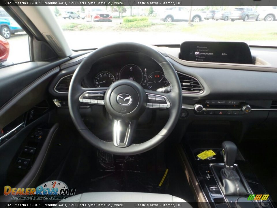 2022 Mazda CX-30 S Premium AWD Soul Red Crystal Metallic / White Photo #4