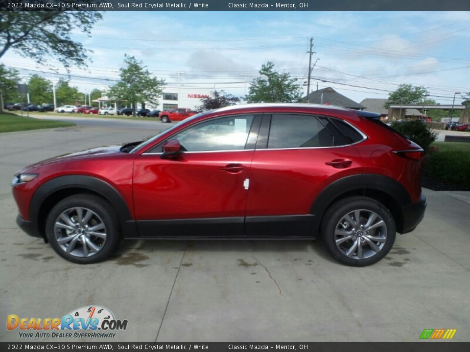 2022 Mazda CX-30 S Premium AWD Soul Red Crystal Metallic / White Photo #6