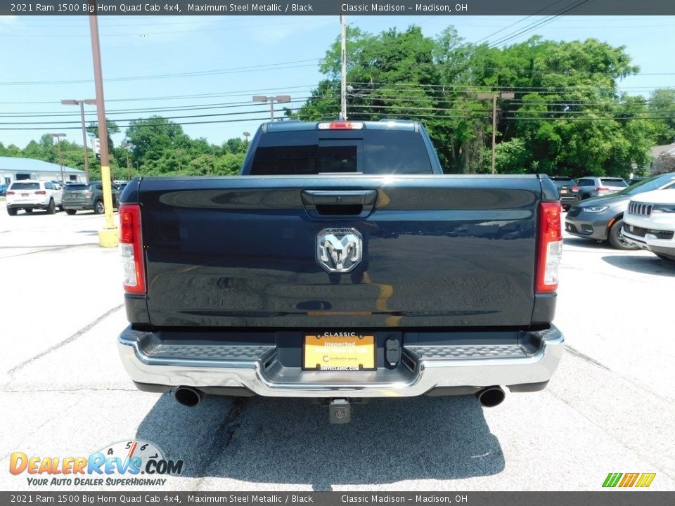 2021 Ram 1500 Big Horn Quad Cab 4x4 Maximum Steel Metallic / Black Photo #4