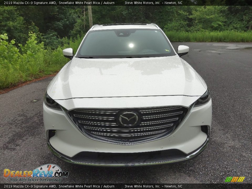 2019 Mazda CX-9 Signature AWD Snowflake White Pearl Mica / Auburn Photo #4