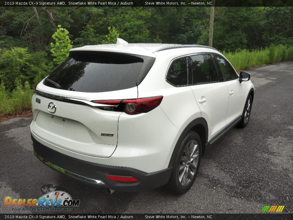 2019 Mazda CX-9 Signature AWD Snowflake White Pearl Mica / Auburn Photo #7