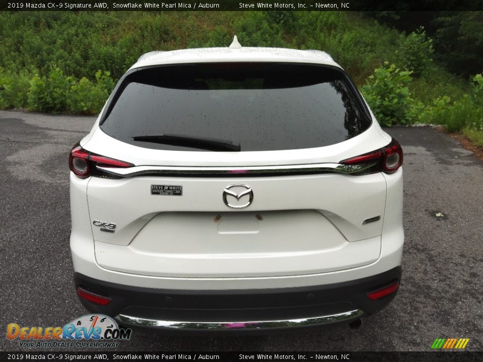 2019 Mazda CX-9 Signature AWD Snowflake White Pearl Mica / Auburn Photo #8