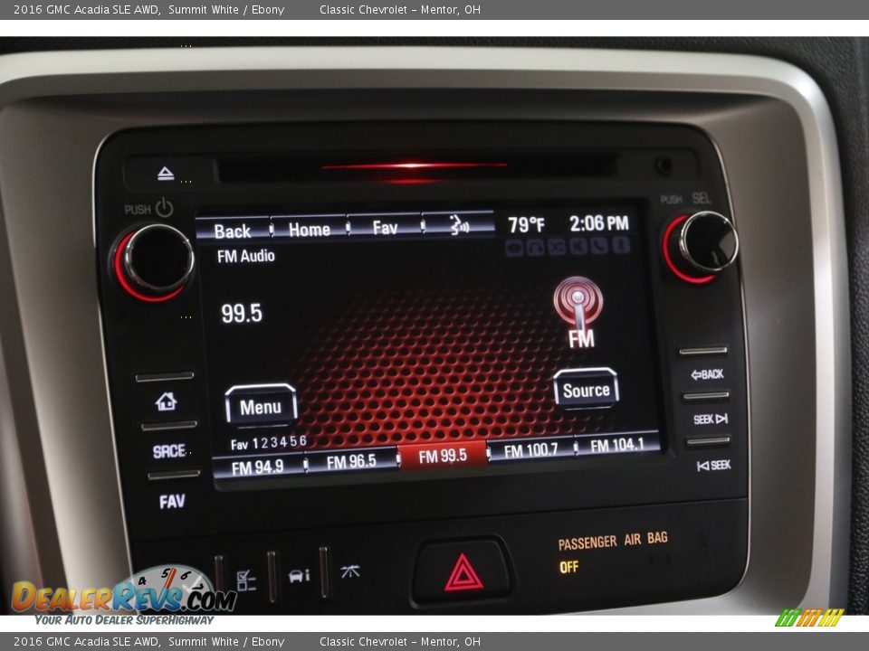 2016 GMC Acadia SLE AWD Summit White / Ebony Photo #10