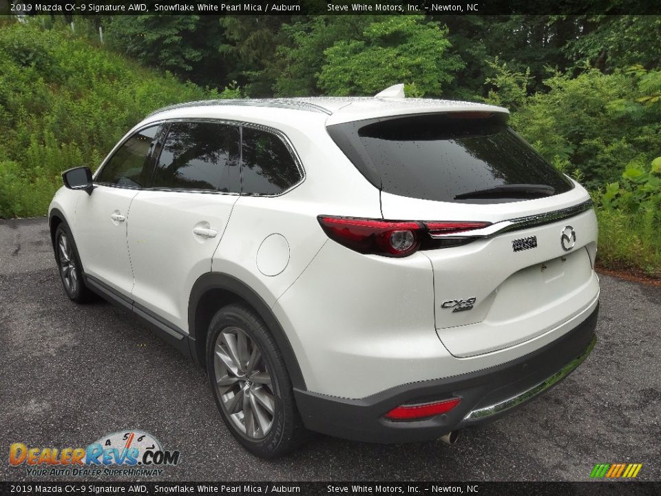 2019 Mazda CX-9 Signature AWD Snowflake White Pearl Mica / Auburn Photo #9