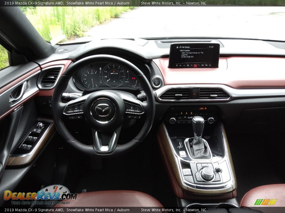 2019 Mazda CX-9 Signature AWD Snowflake White Pearl Mica / Auburn Photo #21