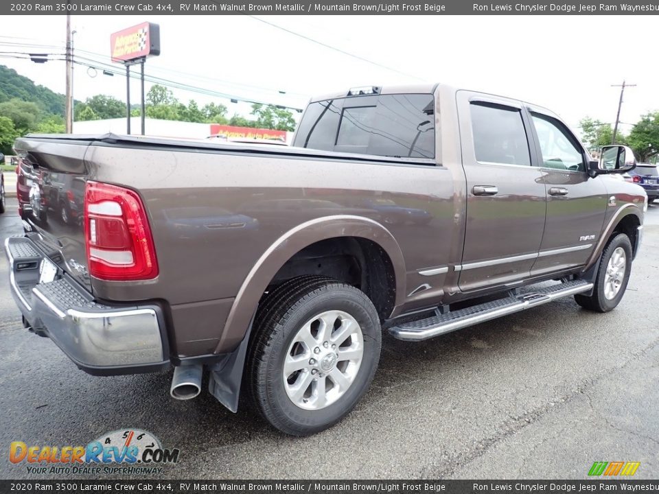 2020 Ram 3500 Laramie Crew Cab 4x4 RV Match Walnut Brown Metallic / Mountain Brown/Light Frost Beige Photo #6